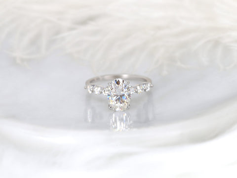 2.50ct Brooklyn 10x7mm 14kt Gold Moissanite Oval Solitaire Engagement Ring