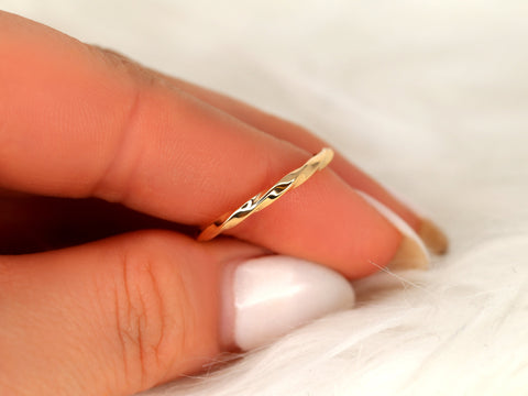 Candie 14kt Gold Ring,Twisted Ring,Pinky Ring,Solid Gold Ring,Gift For Her,Layering Jewelry,Stackable Ring,Anniversary Gift,Barbwire Ring