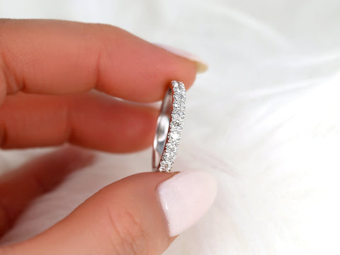 Emelia 3mm 14kt Diamond HALFWAY Eternity Ring,Diamond Ring,Wedding Ring,Diamond Band,Eternity Ring,Anniversary Ring,Gift For Her