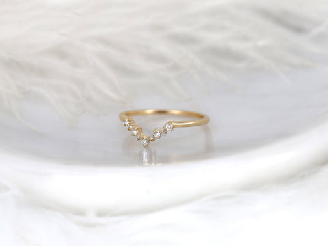Reagan 14kt Gold Dainty Scattered Cluster Ring,Diamond Stacking Ring,Nesting Ring,Unique Wedding Ring,Gift For Her,Anniversary Ring