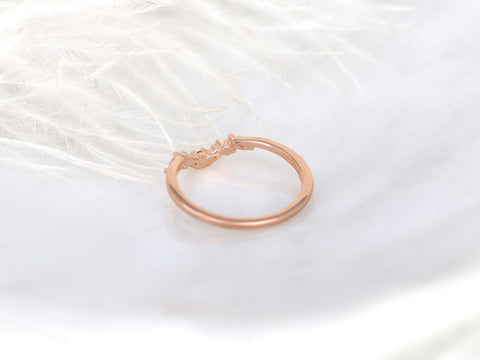 Azalea 14kt Gold Diamond Nesting Ring,Diamond Stacking Ring,Nature Curved Ring,Unique Wedding Ring,Gift For Her,Anniversary Ring,Unique Ring