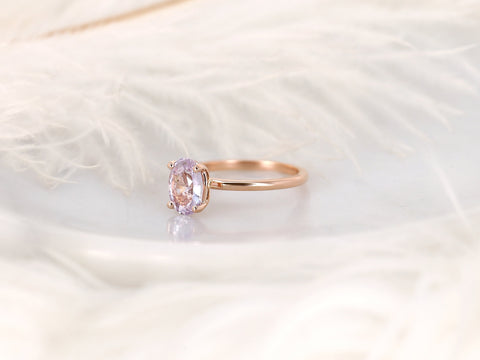 1.84ct Ready to Ship Dakota 14kt Rose Gold Blush Sapphire Oval Solitaire Ring,Oval Engagement Ring,Sapphire Ring,September Birthstone