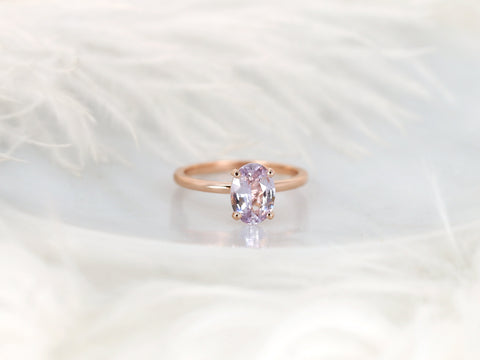 1.84ct Ready to Ship Dakota 14kt Rose Gold Blush Sapphire Oval Solitaire Ring,Oval Engagement Ring,Sapphire Ring,September Birthstone