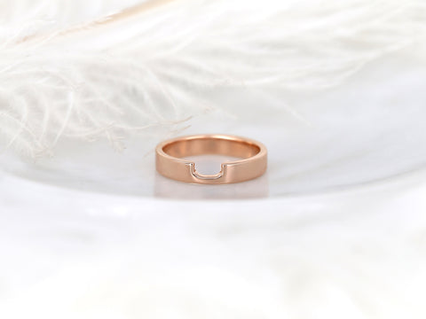Codi 4mm 14kt Gold Cigar Band,Unique Cigar Ring,Nesting Ring,Cut Out Ring,Cigar Band,Unique Gold Ring,Wedding Ring,Gift for Her,Anniversary