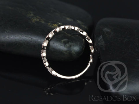 Ultra Petite Leah 14kt WITH Milgrain Diamond ALMOST Eternity Ring,Art Deco Ring,Unique Wedding Ring,Dainty Leaf Ring,Petite Diamond Ring