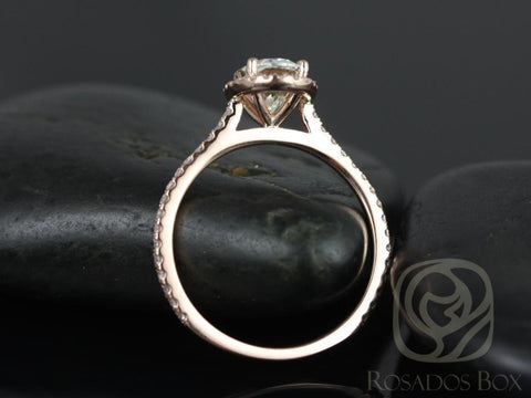 1.50ct Rachel 8x6mm 14kt Gold Moissanite DiamondsOval Halo Engagement Ring