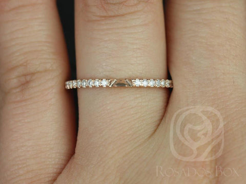 14kt Matching Band to Shannon Micropave Diamonds HALFWAY Eternity Ring