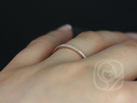 14kt Rose Gold Matching Band to Jessica Ring Diamonds ALMOST Eternity Ring