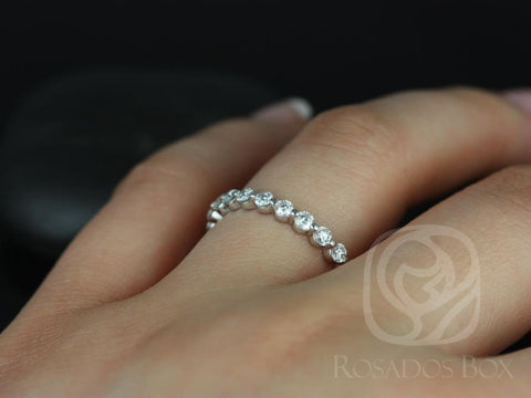 Medio Naomi 14kt Diamond Minimalist ALMOST Eternity Ring