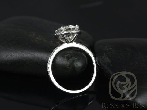 3ct Federella 10x8mm 14kt Moissanite Diamond Dainty Oval Halo Ring