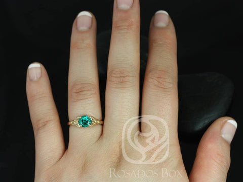 Claire's Celtic Inspired Emerald and Diamond Engagement Ring
